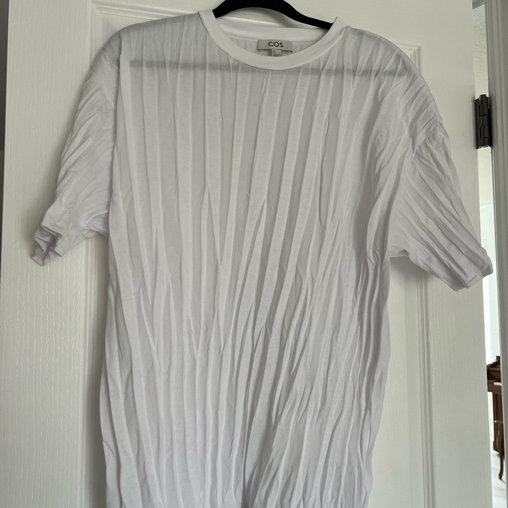 COS pleated White T-Shirt
